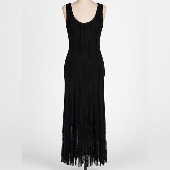 Chanel Sleeveless Black Knitted Dress, Size 36(S) NWOT, Classic, Pleated - Picture 1 of 12